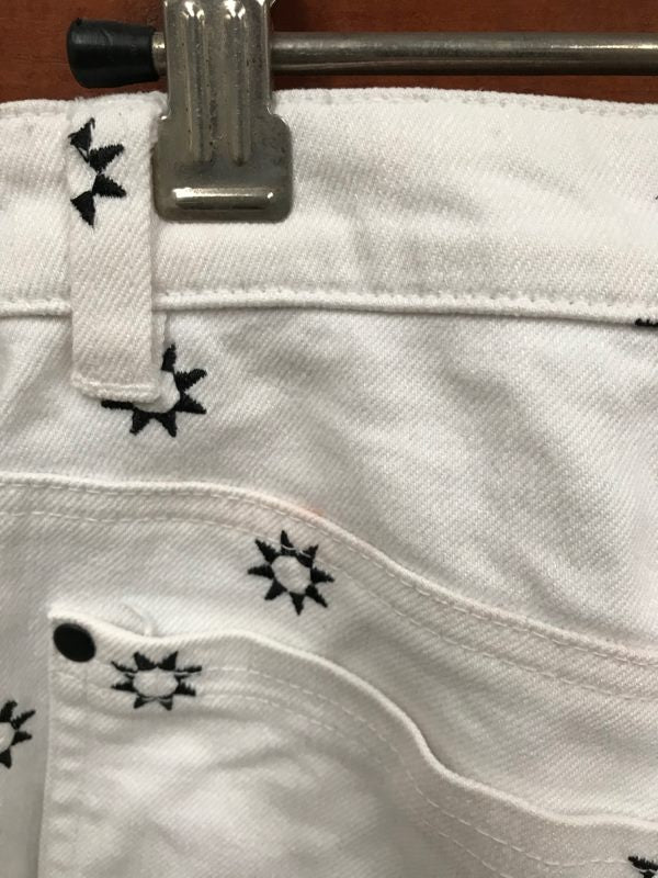 RUBY / white jeans with embroidery / 8 (3755782395481758080)