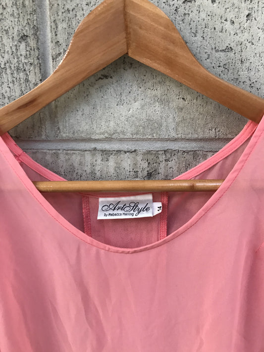 ART STYLE / sheer coral top / 14 / made in NZ (3756285368462405067)
