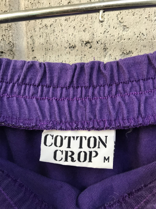 VINTAGE 80s / sandwashed cotton midi skirt / M (3756899984313645985)