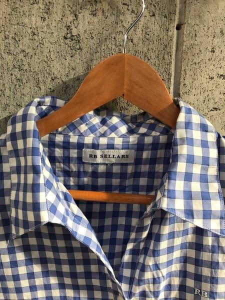 R B SELLARS checkered sleeveless shirt XL (3759936188313379498)