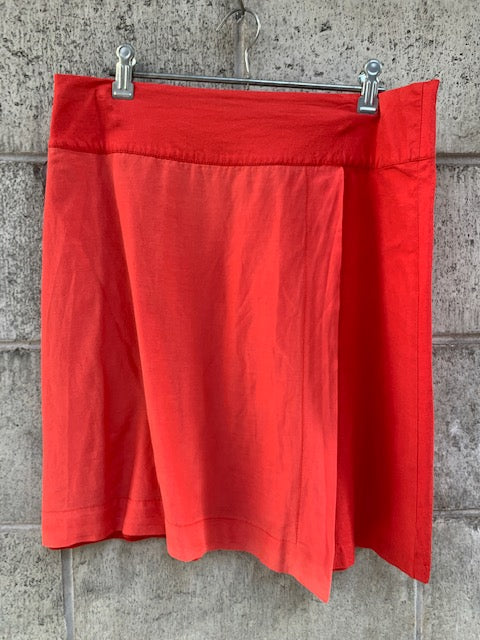 CHALKY DIGITS / silk and linen skirt / 12 (3765019524968077286)