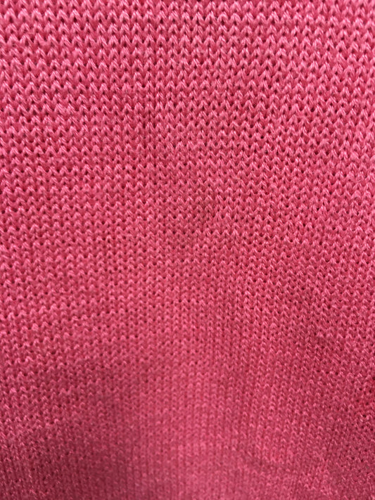 NZ vintage / Caroline Johnstone / pink knit tee /M (3769502802385211856)