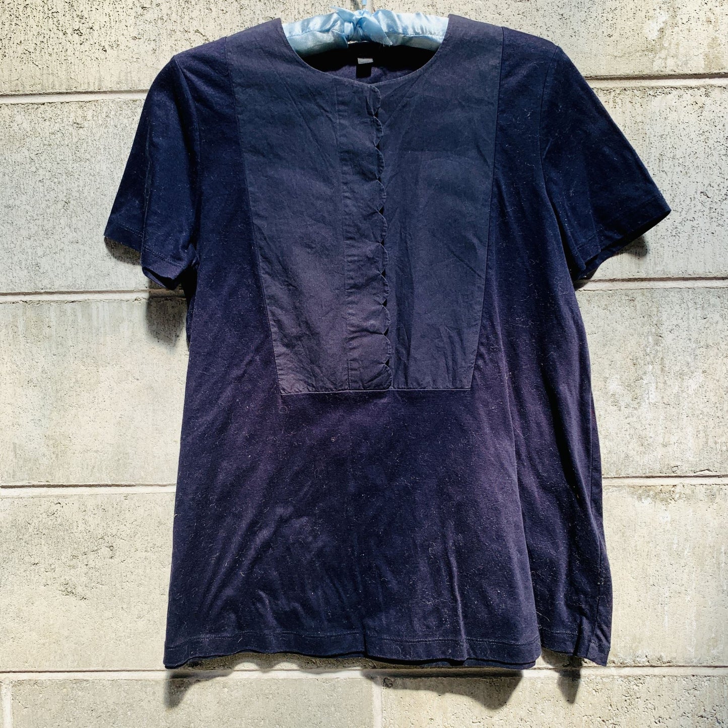 COS / scalloped navy top / XS Tops & shirts
