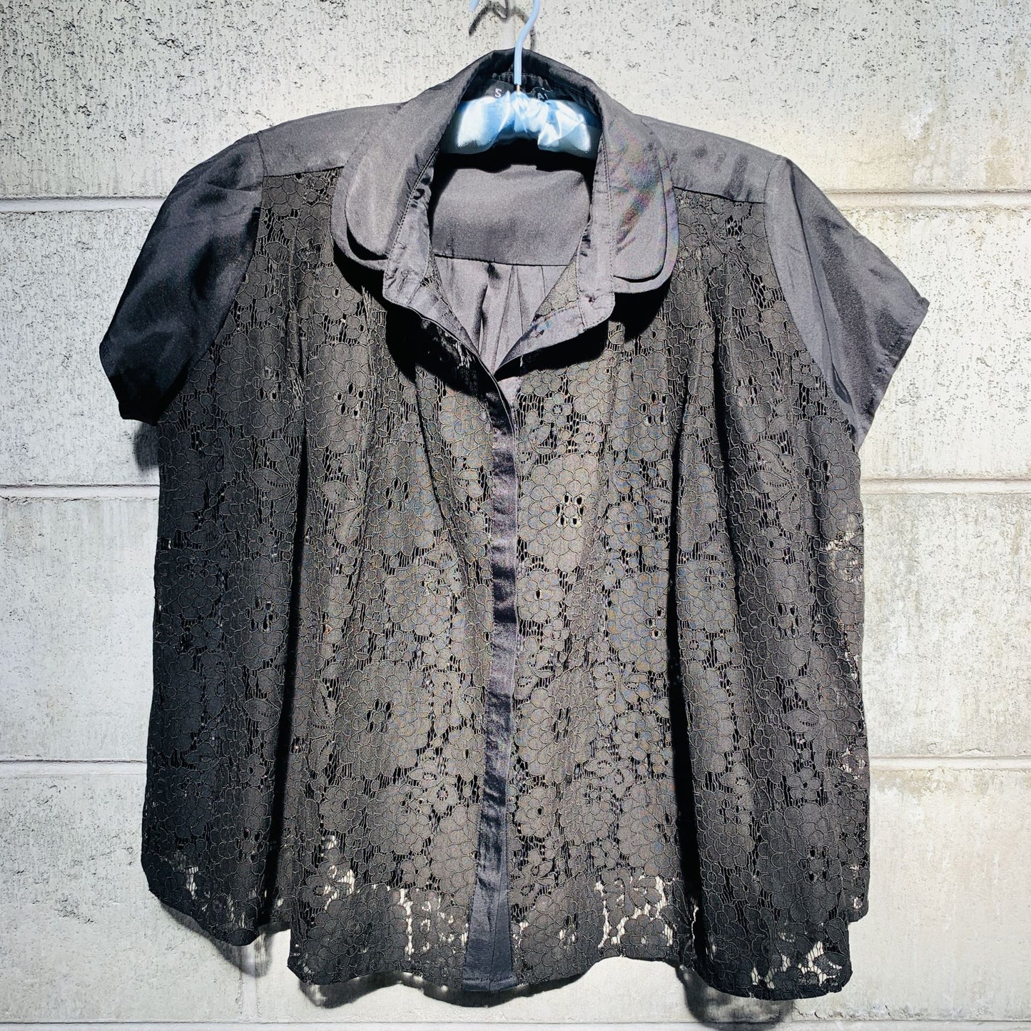 SALASAI / 'extinction' blouse in black lace / s (3777964796301712545)