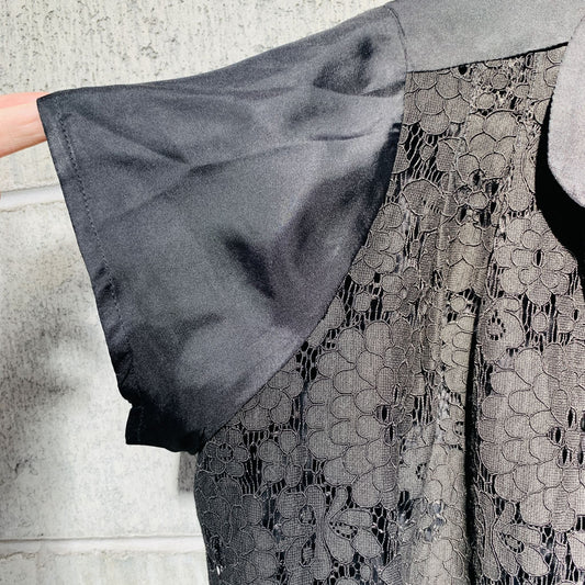 SALASAI / 'extinction' blouse in black lace / s (3777964842708226965)