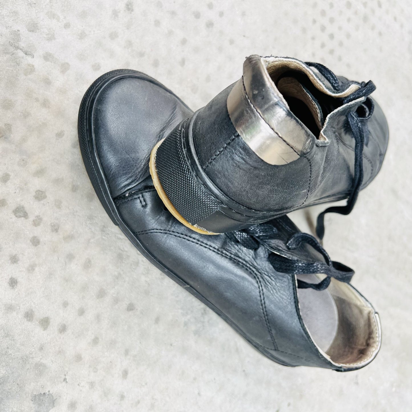 GARMENT PROJECT / black leather sneakers / 41 (3781006622259714556)