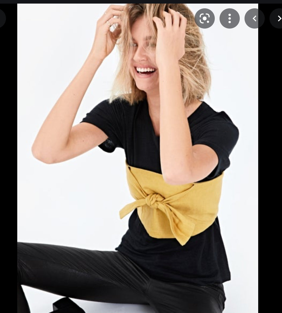 SUPERETTE / 'bow bodice' strapless linen bustier / S Tops & shirts