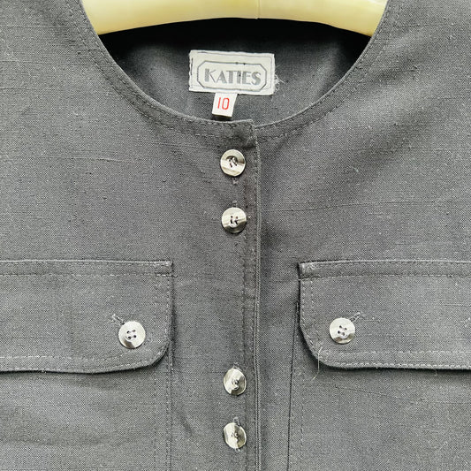 aussie vintage / KATIES military style shirt dress / 10 (3784350253035033781)