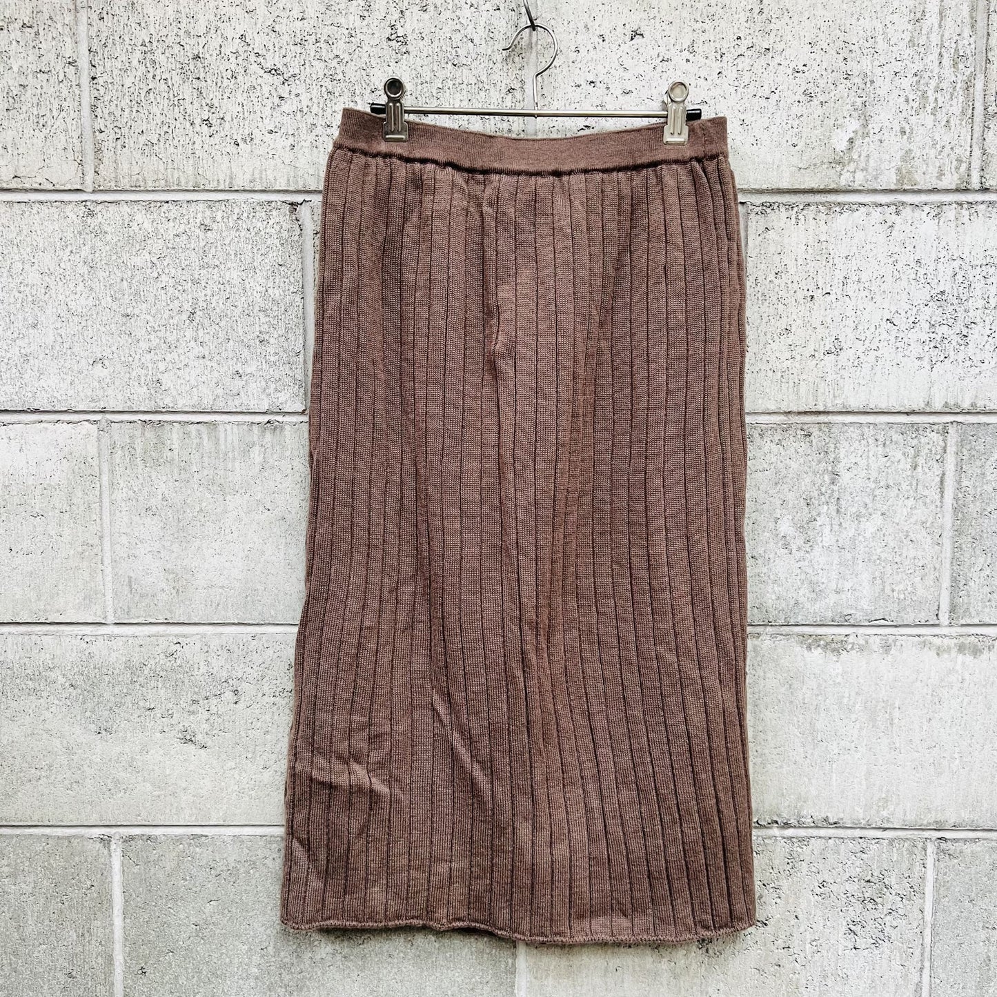 NZ vintage / SLADE / pure wool midi tube skirt / L (3785436892703583820)