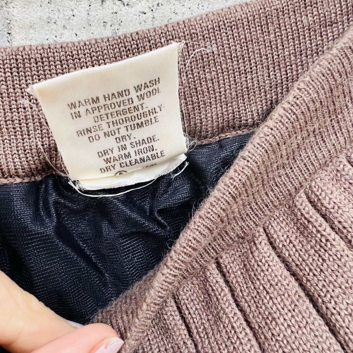 NZ vintage / SLADE / pure wool midi tube skirt / L (3785436905391568366)
