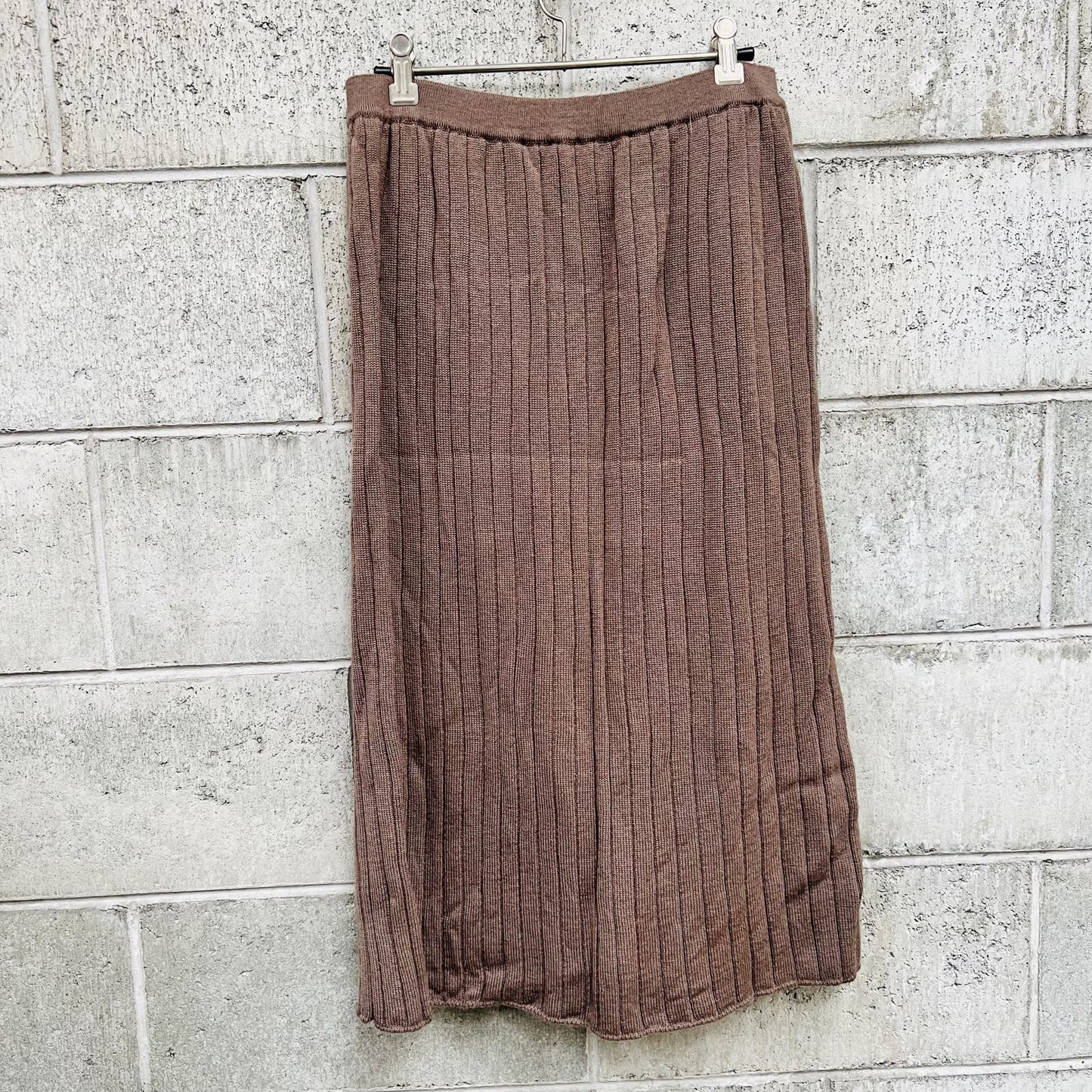 NZ vintage / SLADE / pure wool midi tube skirt / L (3785436910218436754)