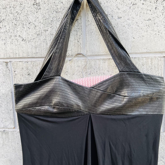 collectible / AMANDA WAKELEY / black + leather gown / 10 (3787385592303054219)