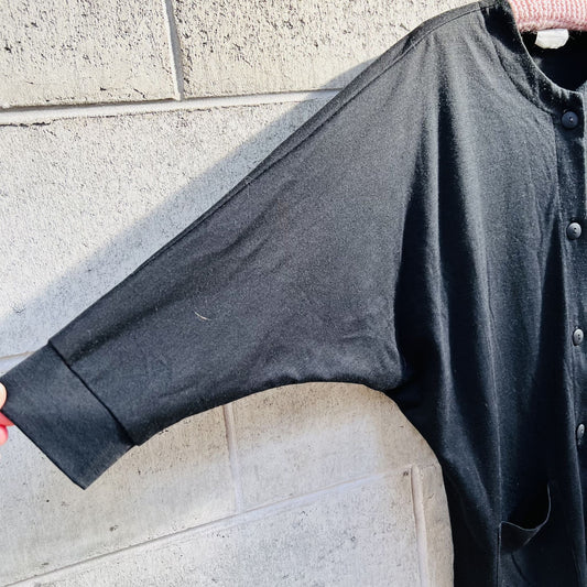 nz vintage / batwing merino cardigan or top / m (3788941591330783134)