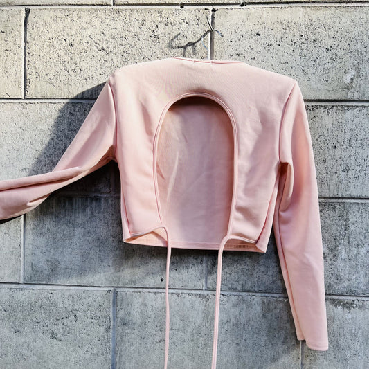 PLT / pink backless balletcore crop / 10 (3789482919265035571)