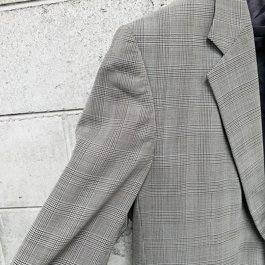 plaid wool blazer / david jones / R 116 (XXL) (3789978939918435445)