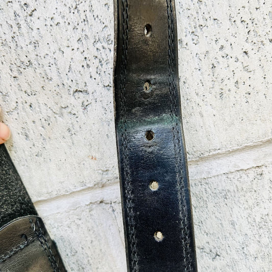 brown leather belt / 34-85 / made in australia (3790770693158968386)