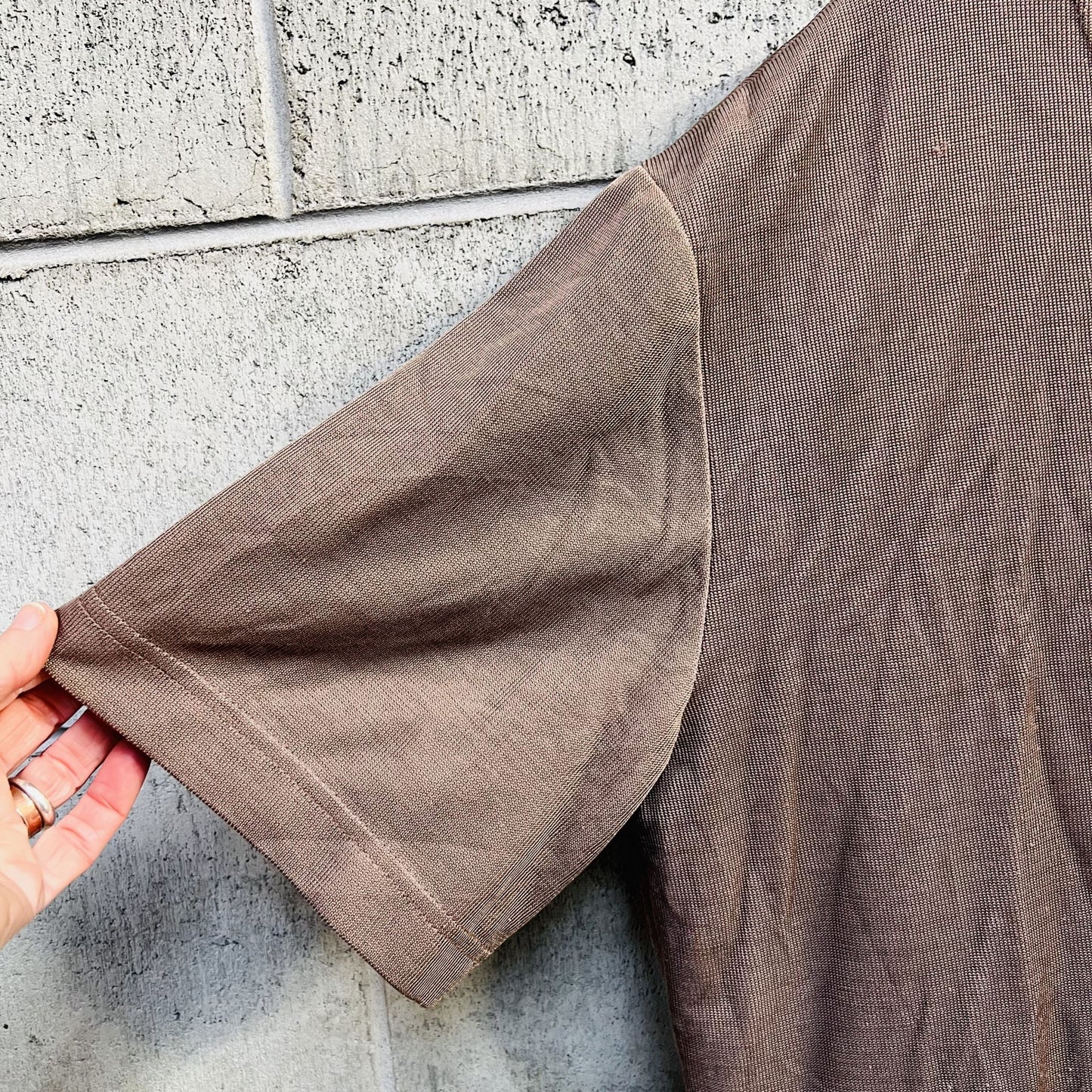 vintage KATIES / made in australia / brown button front top / 12 (3791453040227480497)