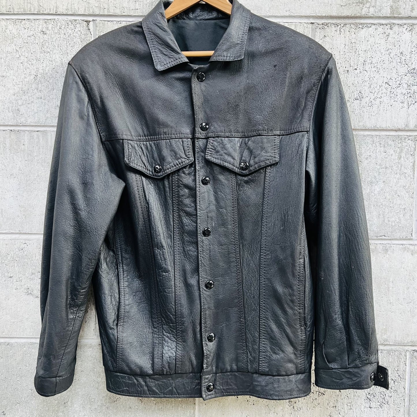butter soft leather shirt / M (3791884924955739561)
