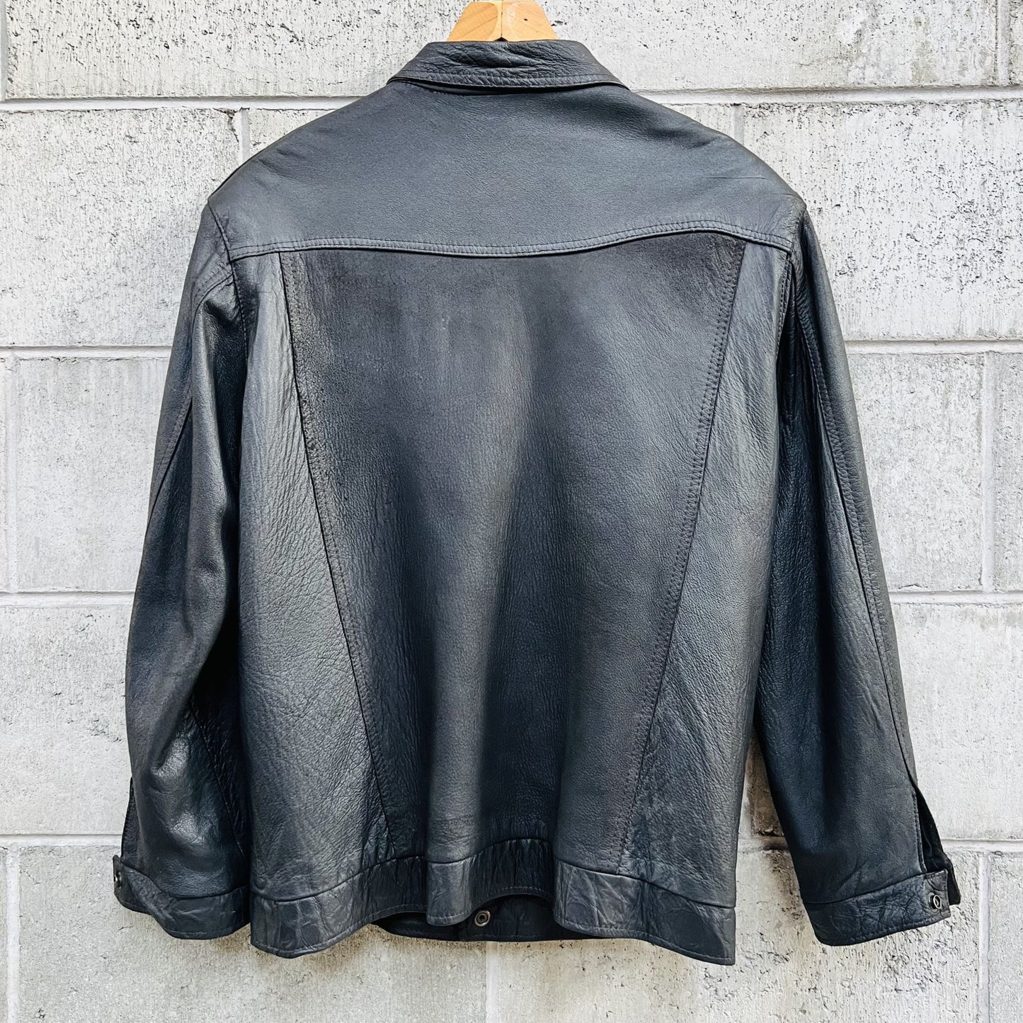 butter soft leather shirt / M (3791884932909028542)