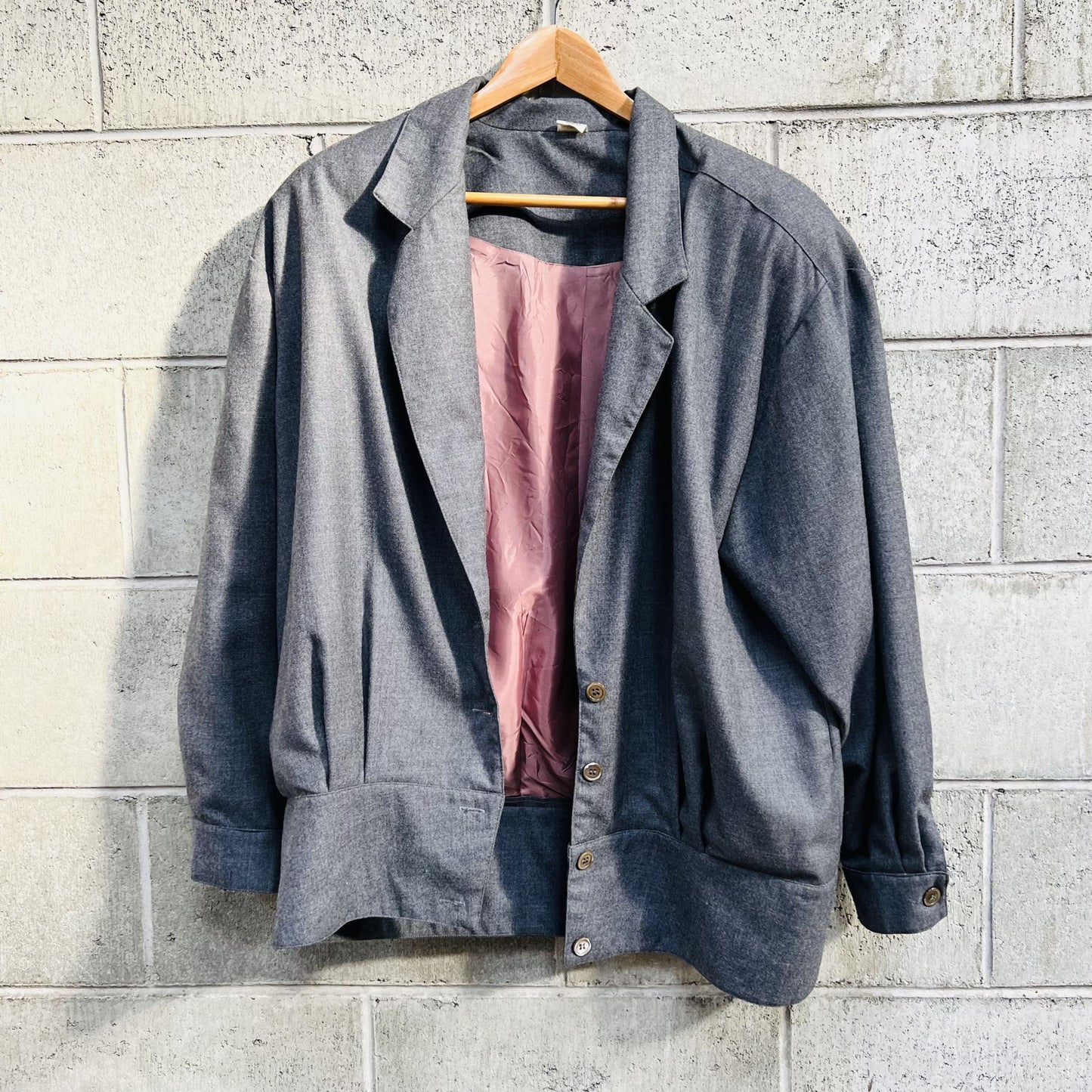 VINTAGE /oversized wool jacket / L (3795608991741884774)