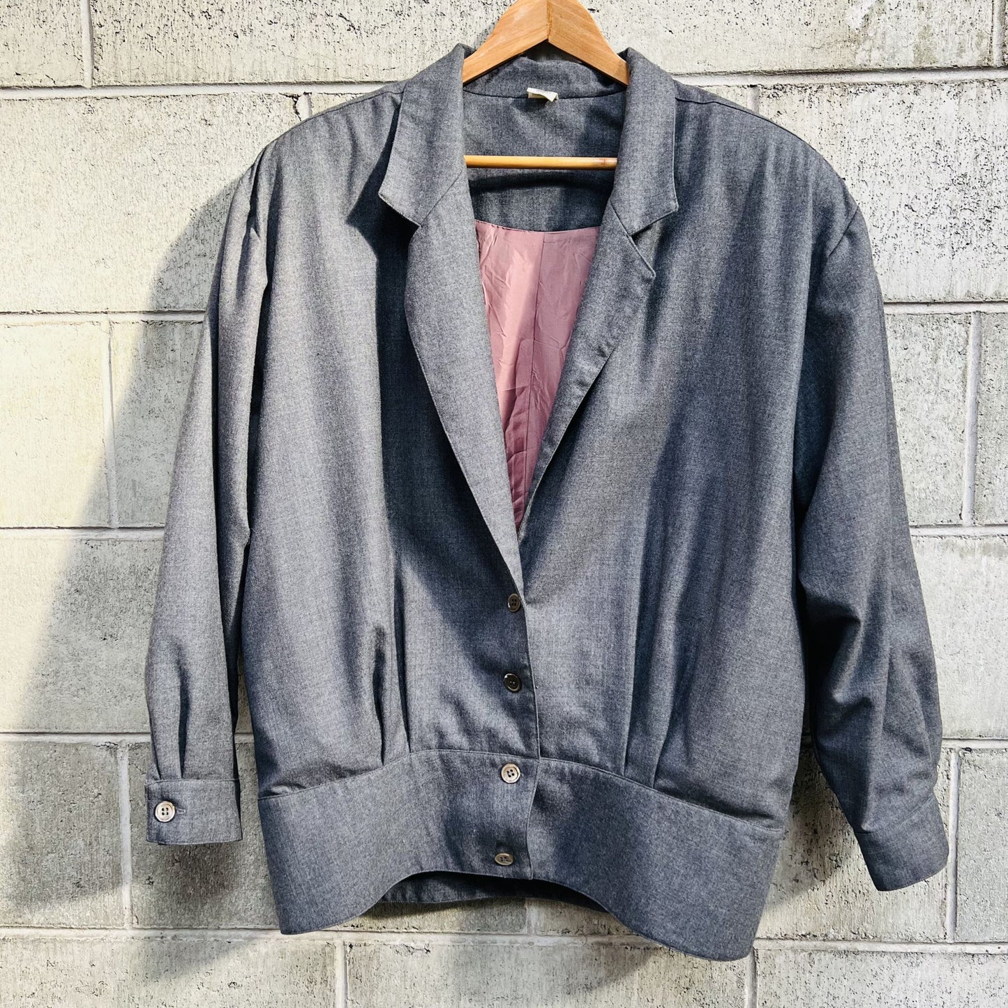 VINTAGE /oversized wool jacket / L (3795609167657318290)