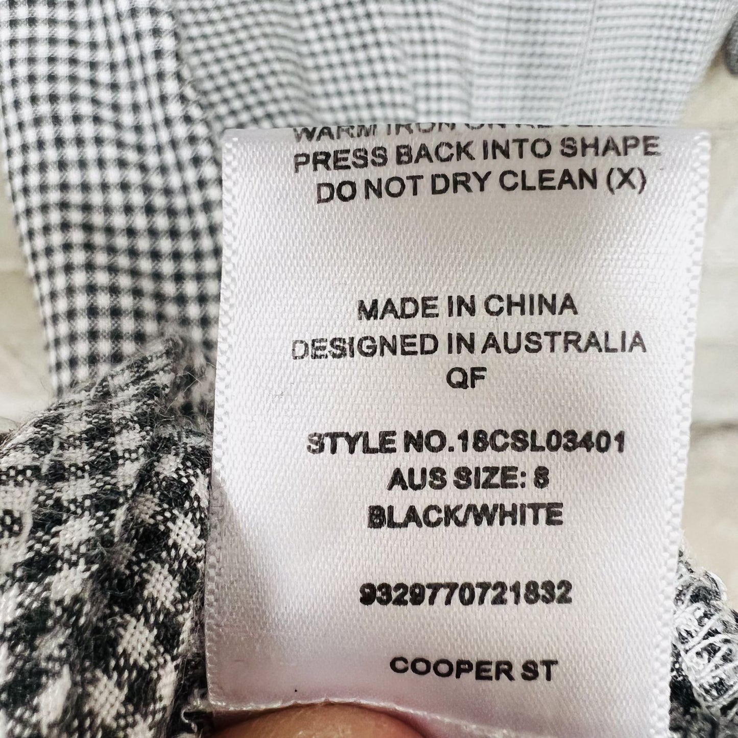 COOPER ST / gingham dress with ruffle hem / 8 (3800703474543954547)