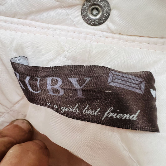 vintage RUBY / padded vest / S / made in nz (3801640932121606381)