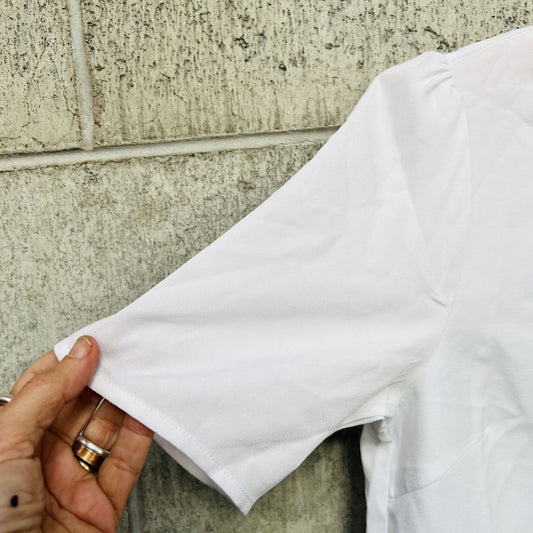 atmos&here / 'eva' white shirt / 8 / BNWT (3802231625814825129)