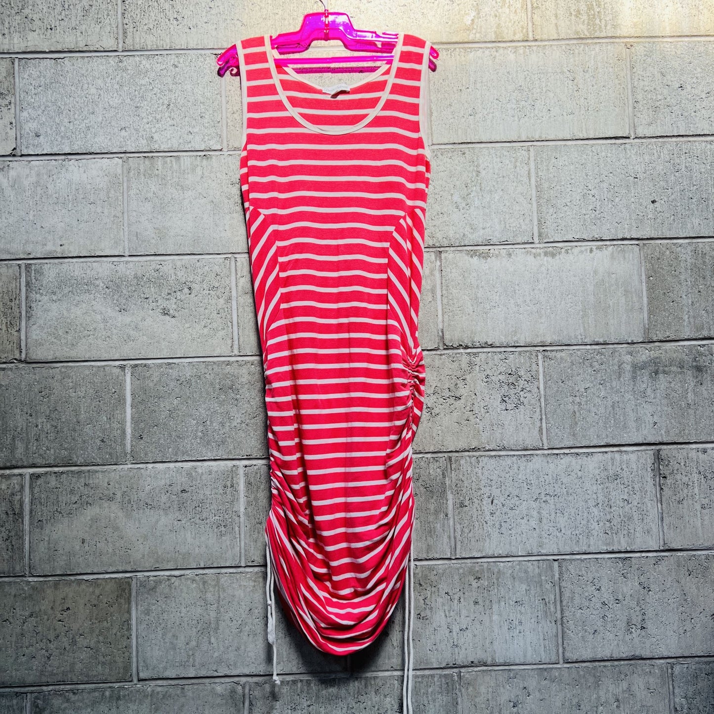 DERYN SCHMIDT / 'omen' ruched tank dress in blue / 12 / made in nz (3809775812932022275)