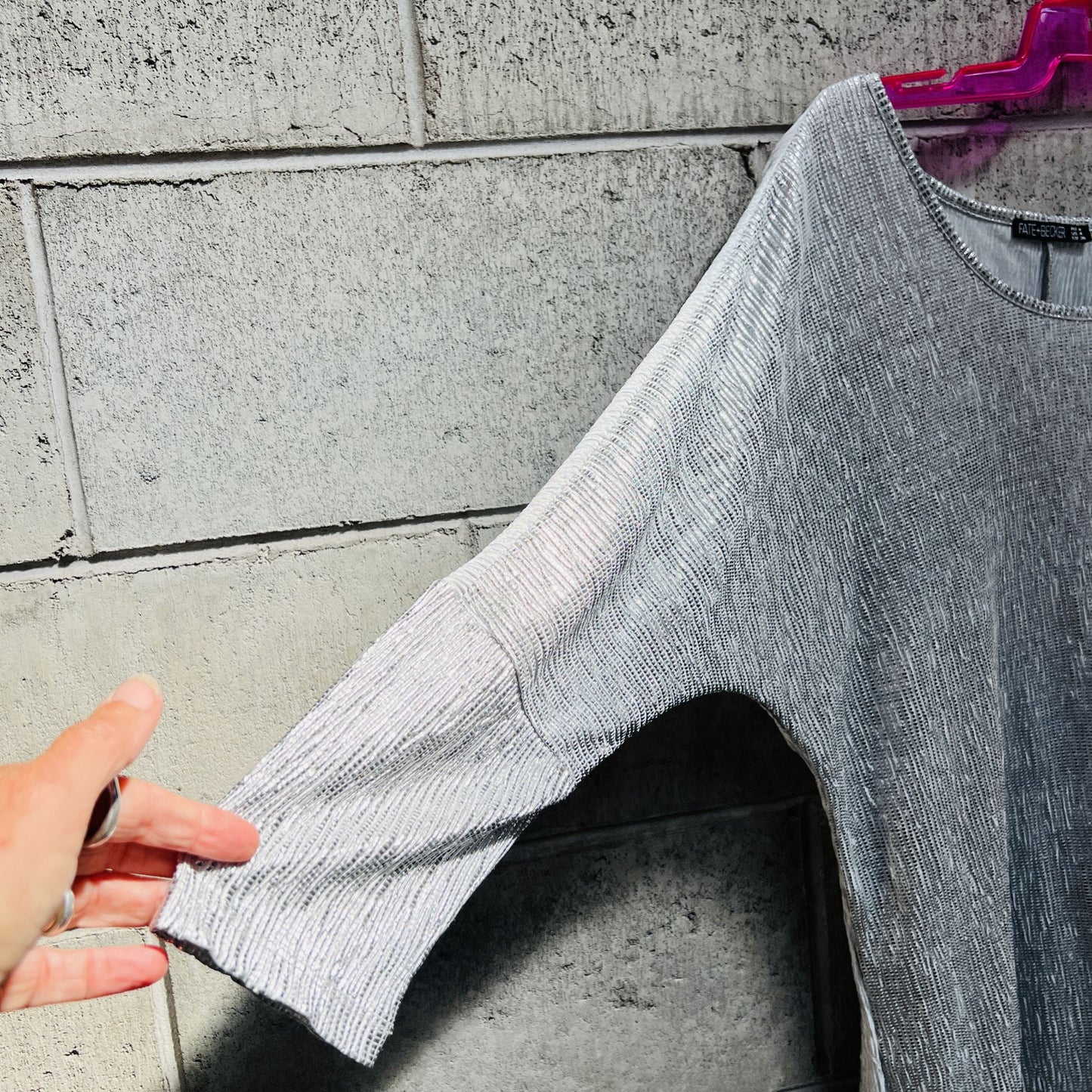 FATE + BECKER / silver oversized top / 8 (3812527249202239397)