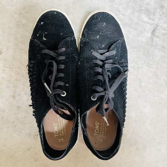 TOMS / lenox sneakers in black suede / 9 (3813913666498516776)