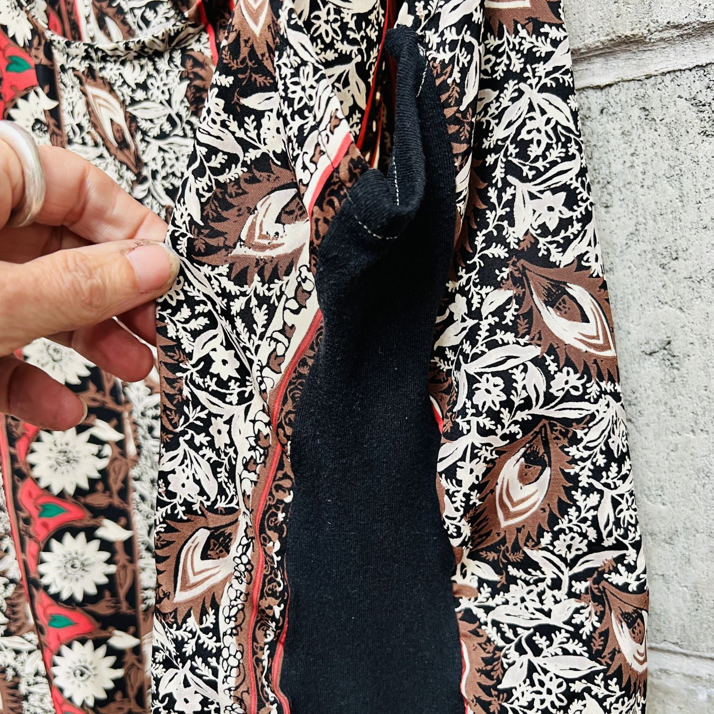 SILHOUETTE / patterned vintage dress / 14 / made in australia (3816072568005751865)