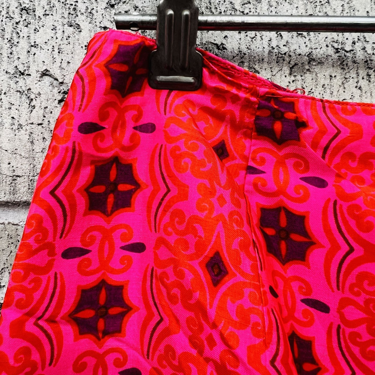 VINTAGE / bright silk skirt / s (3817283269661261761)