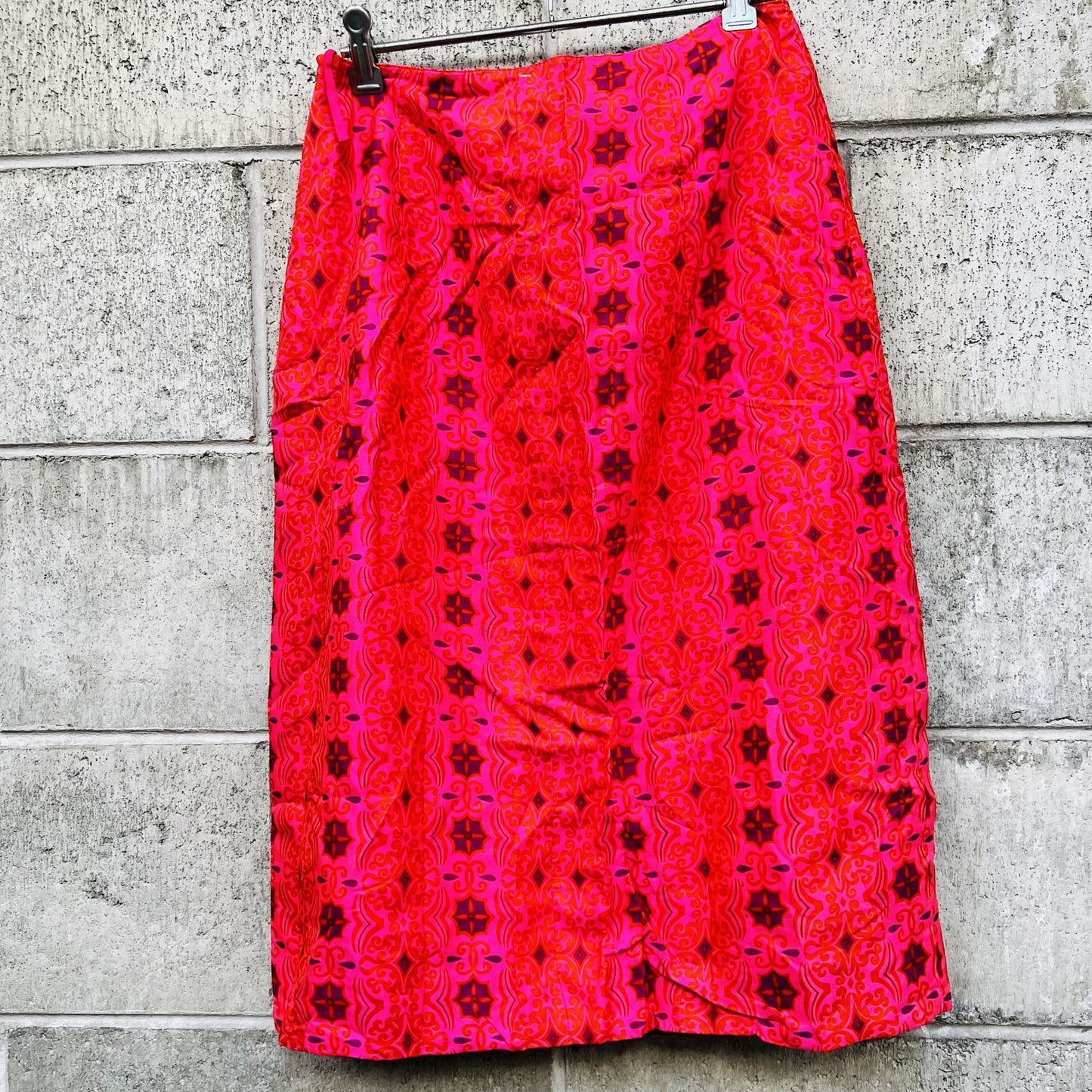 VINTAGE / bright silk skirt / s (3817283286916058549)
