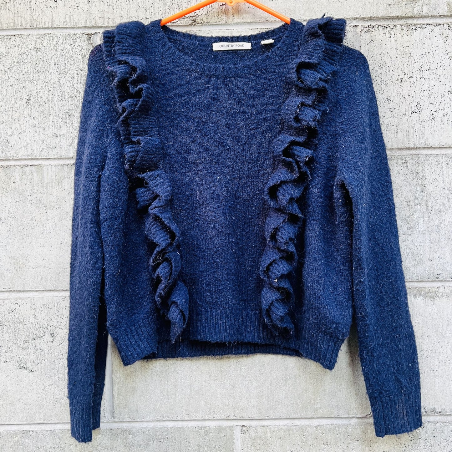 COUNTRY ROAD / mohair jumper with frill / 12 (3819884848895126638)