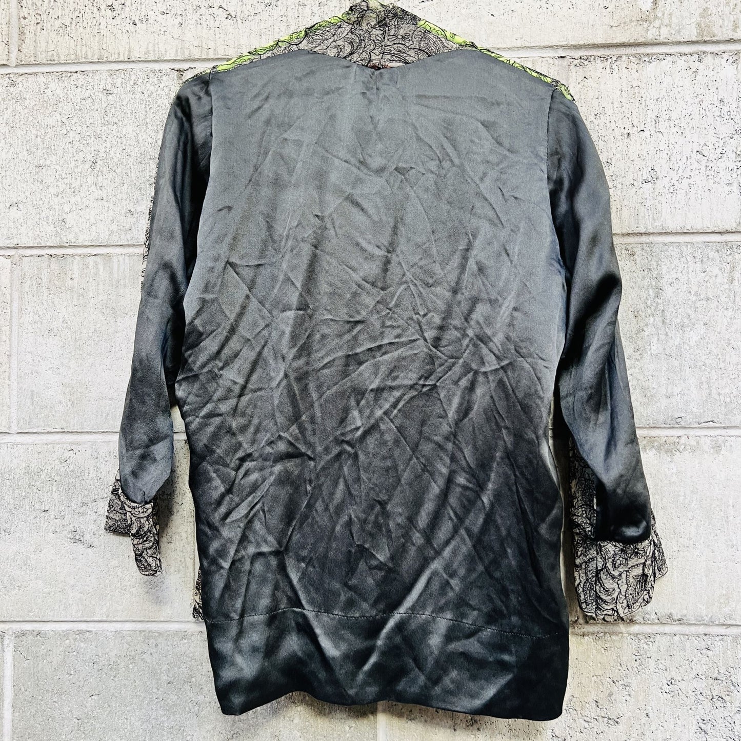 RUBIES DESIGN / silk + lace jacket / s (3820950407839090297)