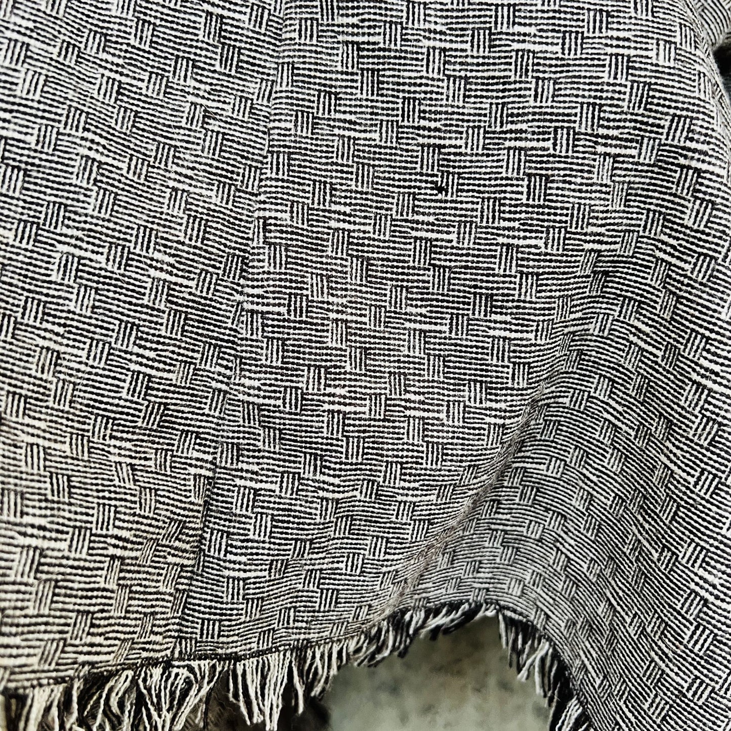 vintage / wool draped coat / made in nz / fiona mitchell / m/l (3821205158286528177)