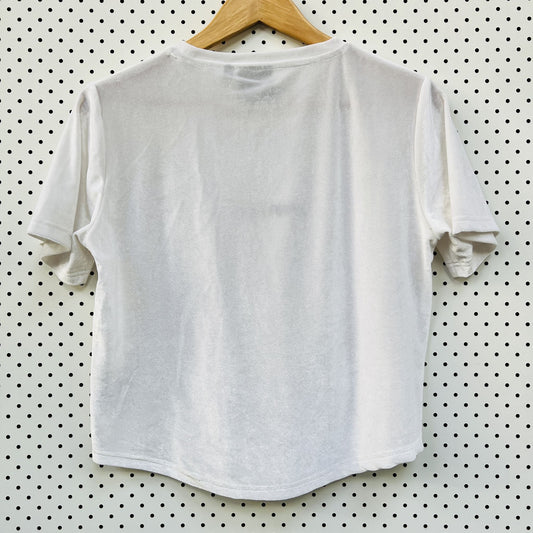 NANA JUDY / crop velour tee / M (3822304774753202541)