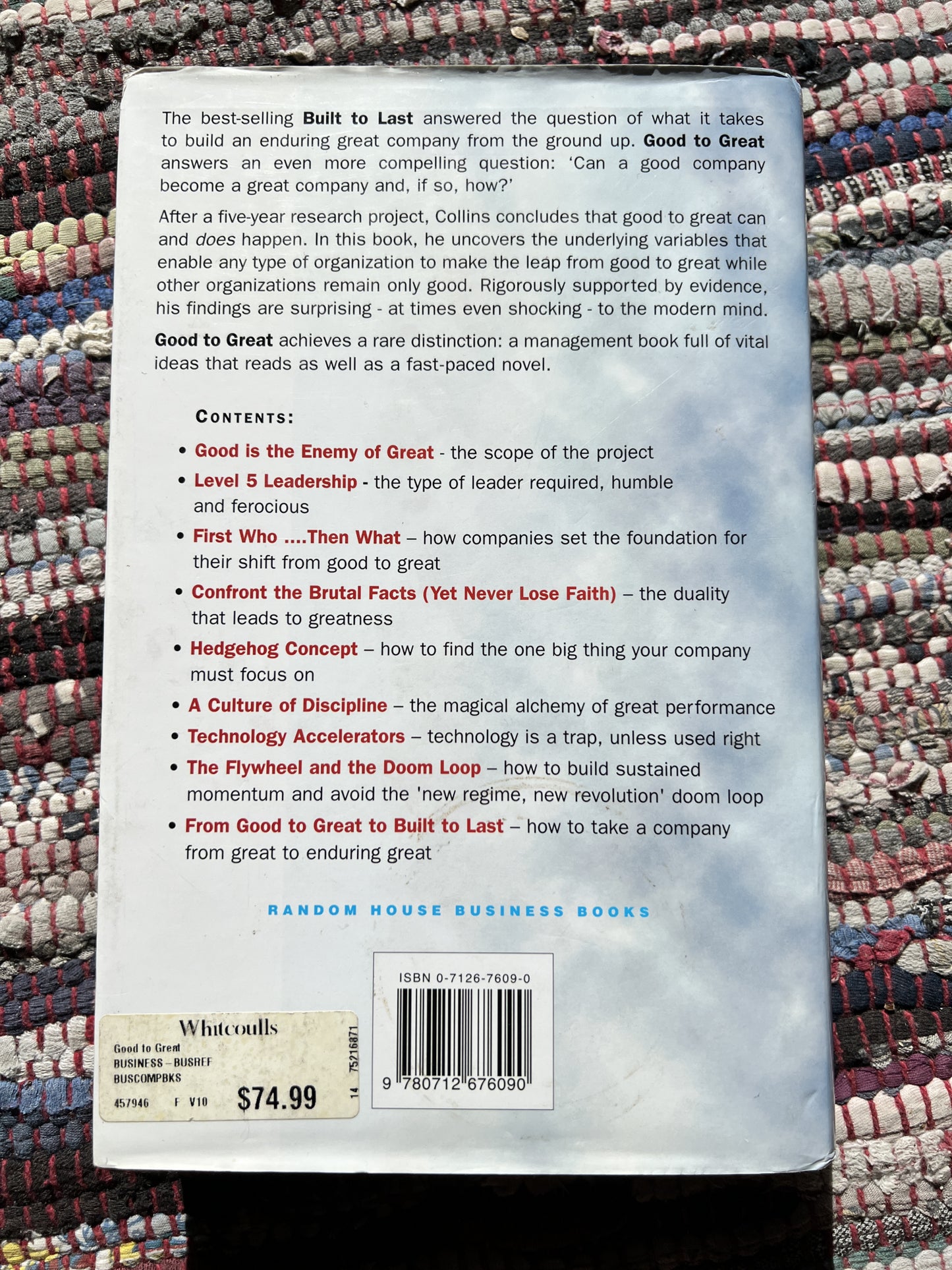 GOOD TO GREAT / jim collins / hardback (3827657609521281946)
