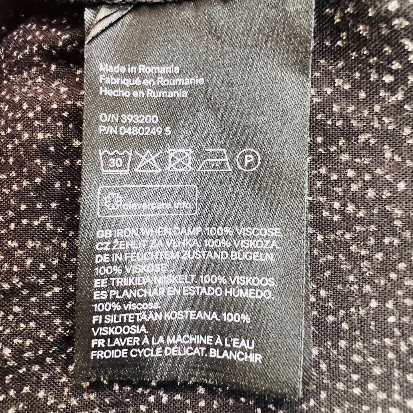 patterned 3/4 dress with ruffles / s (3828264832681282105)