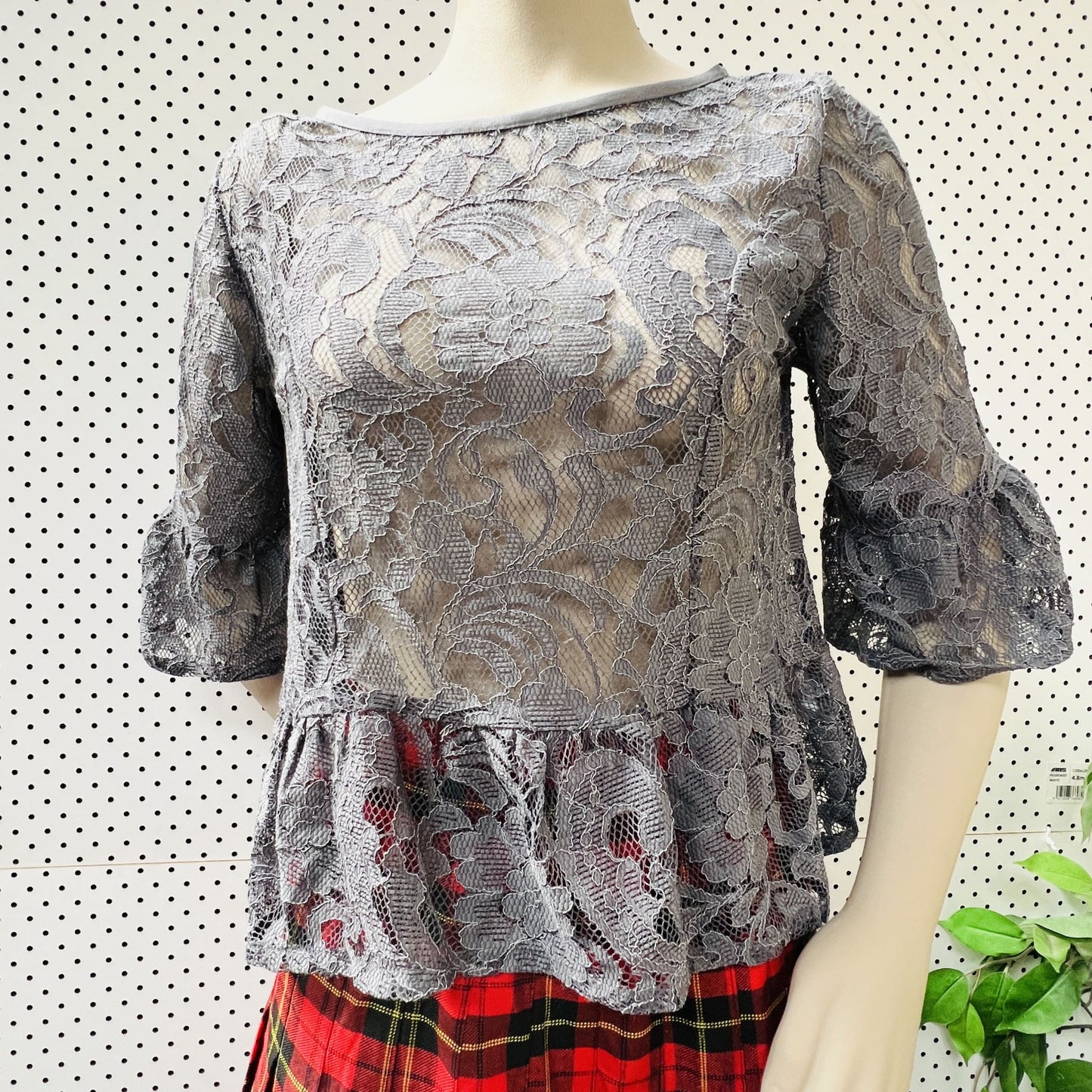 nz vintage / STARFISH / lace top with peplum waist / 10 (3832740465045700021)
