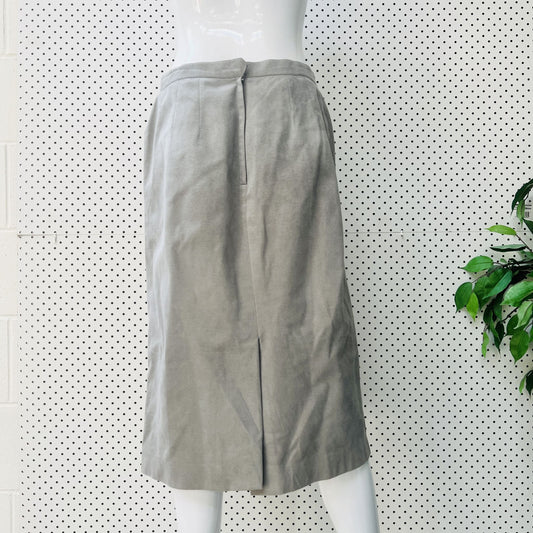 nz vintage / ultrasuede midi skirt / possibly EL JAY / s (3833184578618563148)