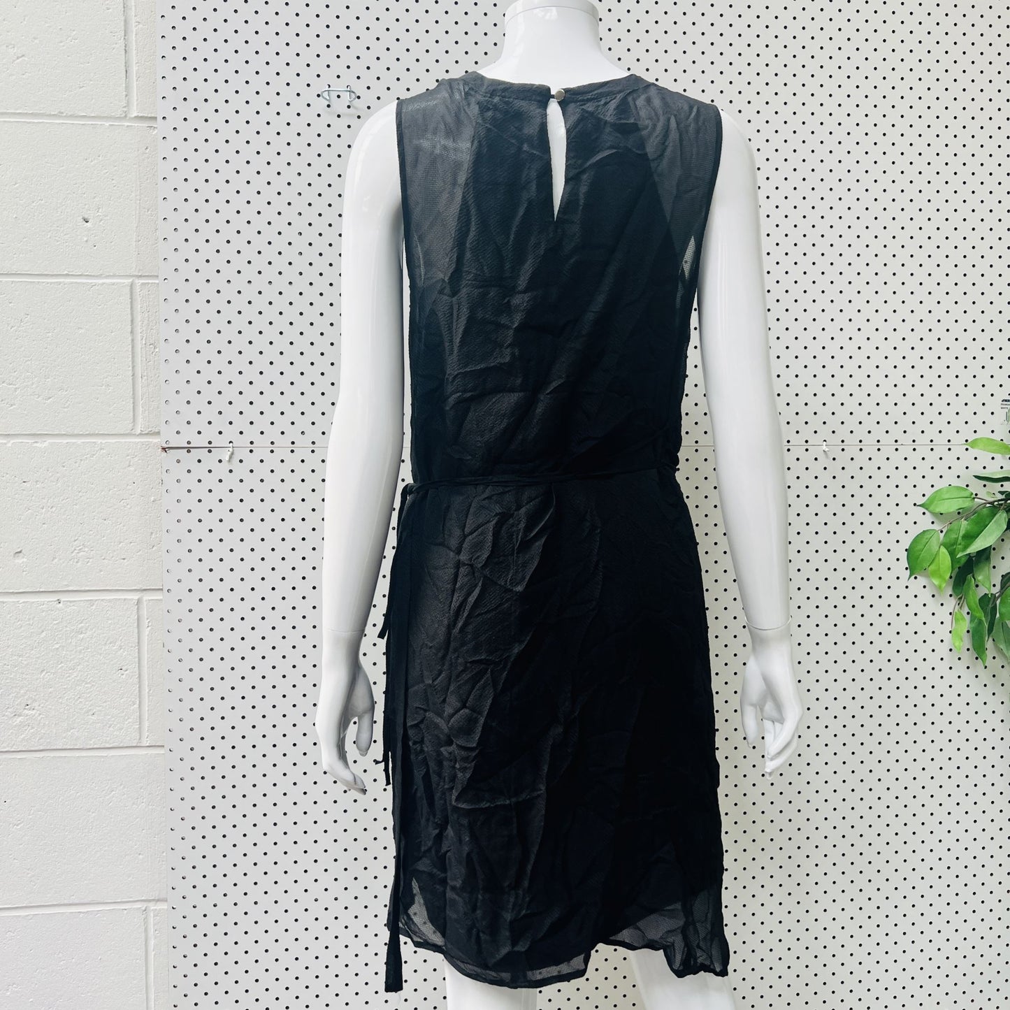 STORM / silk black dress / s (3836362667178727217)