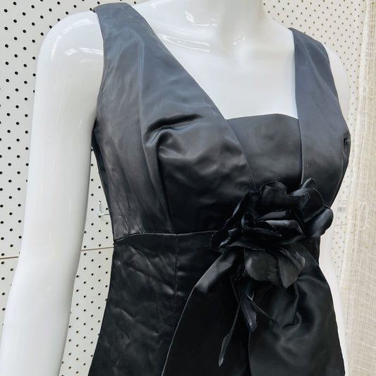 nz vintage / 1950s / ROYSTYLES / black cocktail maxi dress / S (3841048815510037255)