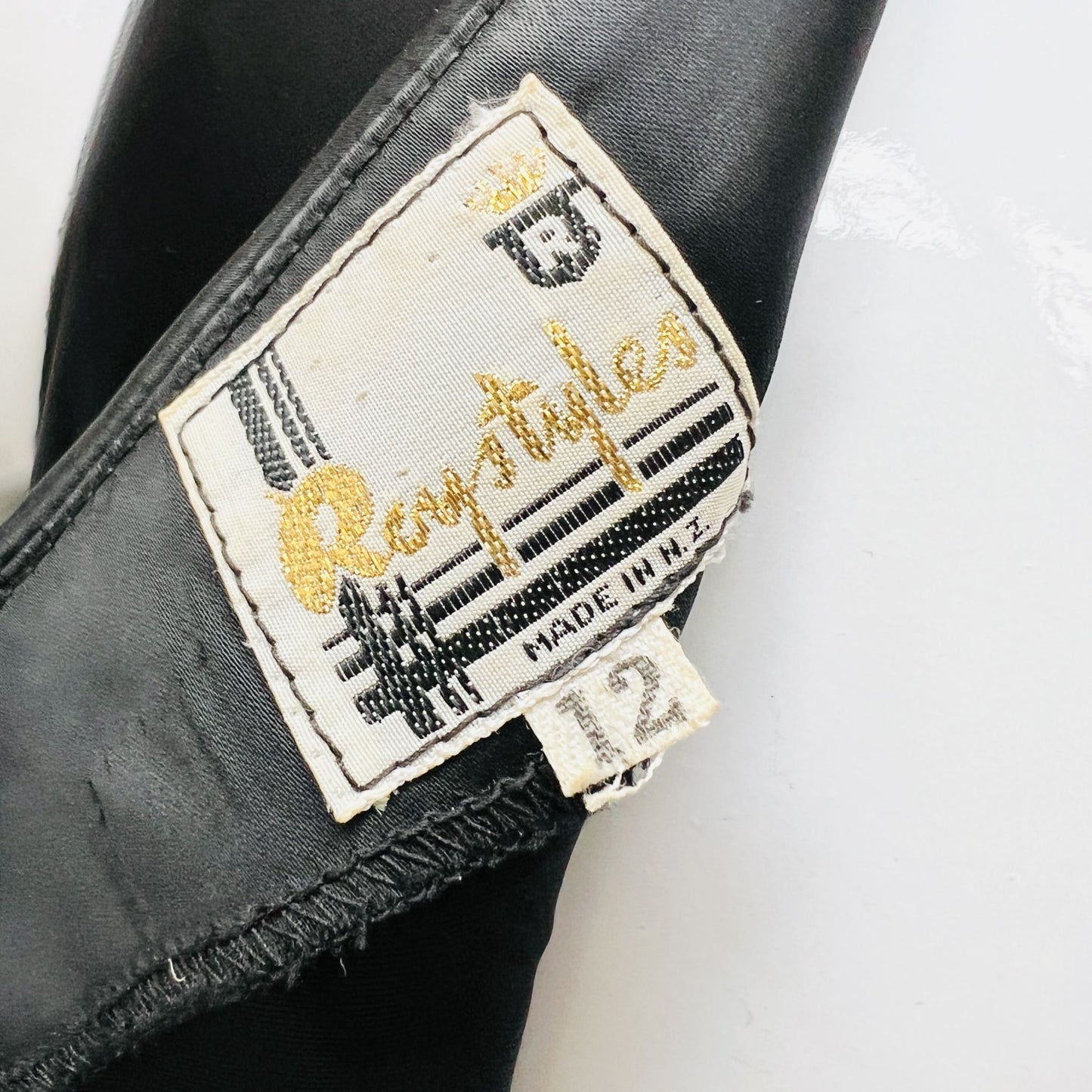 nz vintage / 1950s / ROYSTYLES / black cocktail maxi dress / S (3841048817635637114)