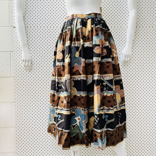 nz vintage / GAYE BARTLETT / 1980s geometric wool skirt /s (3841474311808957733)