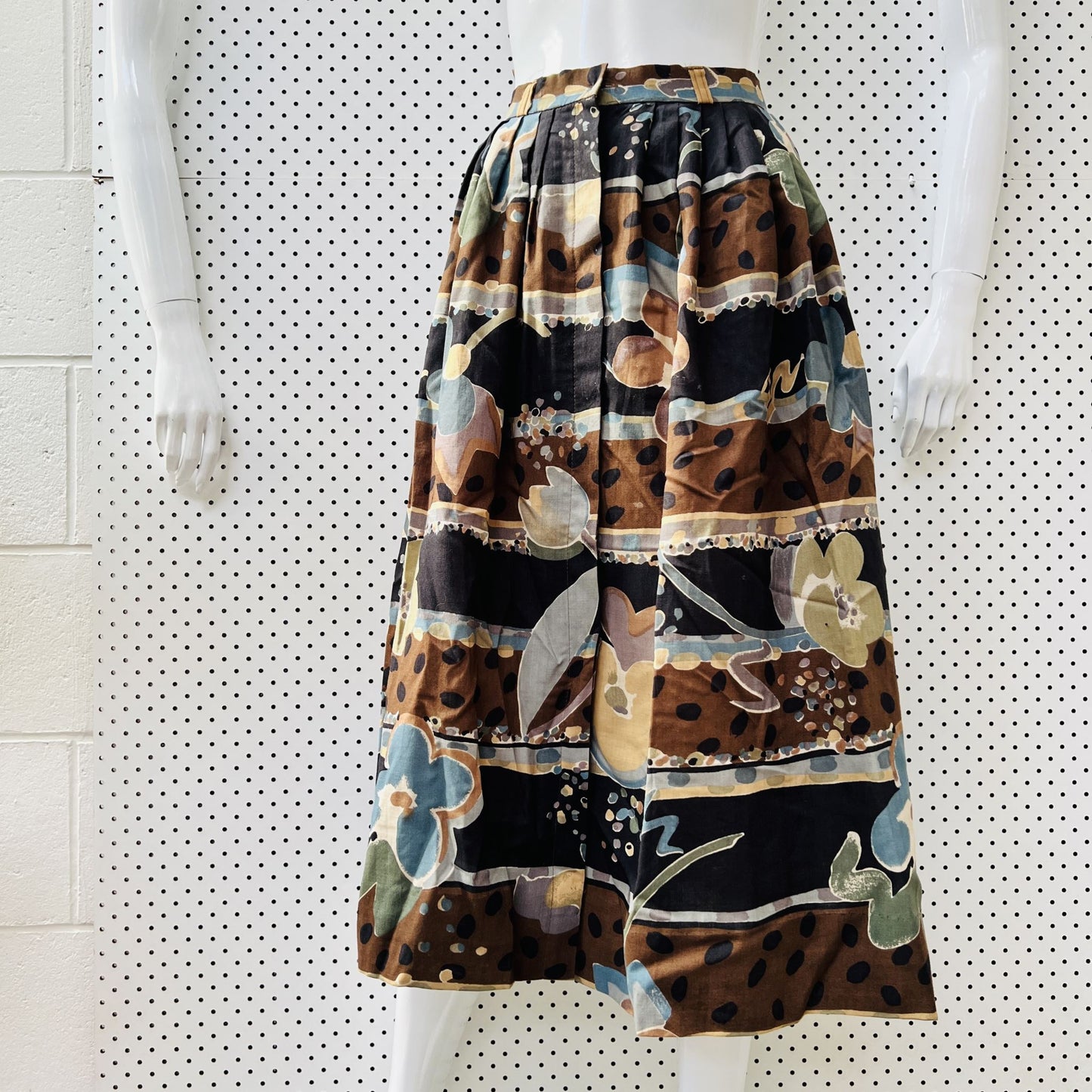 nz vintage / GAYE BARTLETT / 1980s geometric wool skirt /s Skirts