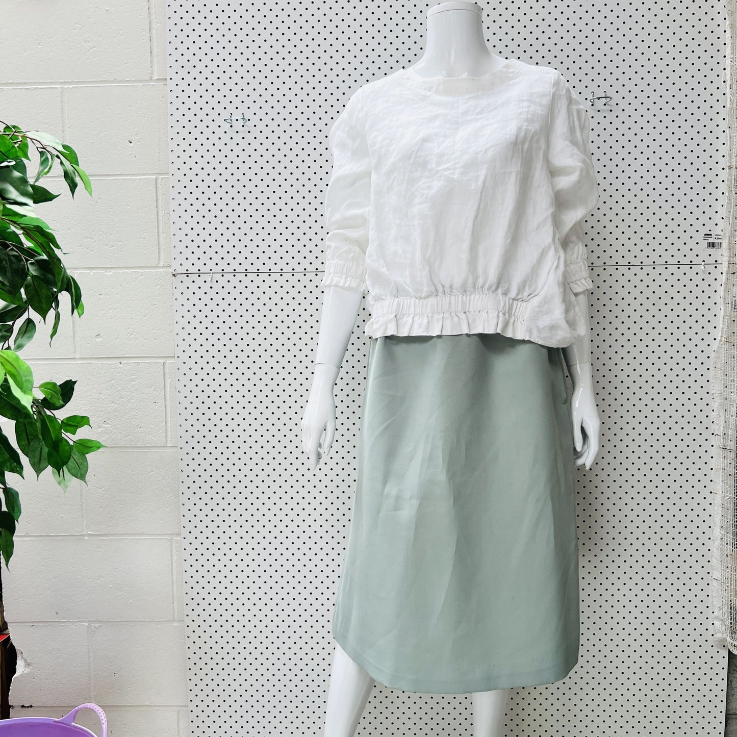 nz vintage / HANS BECK / 1960s green skirt / s (3842354858299452542)