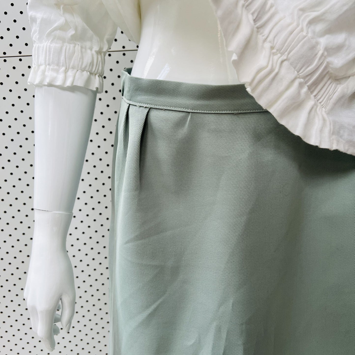 nz vintage / HANS BECK / 1960s green skirt / s (3842354863119229350)