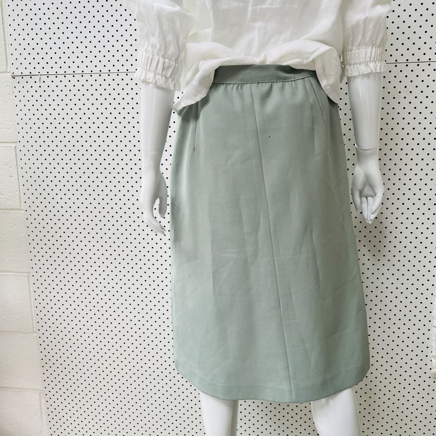 nz vintage / HANS BECK / 1960s green skirt / s (3842354874997914248)